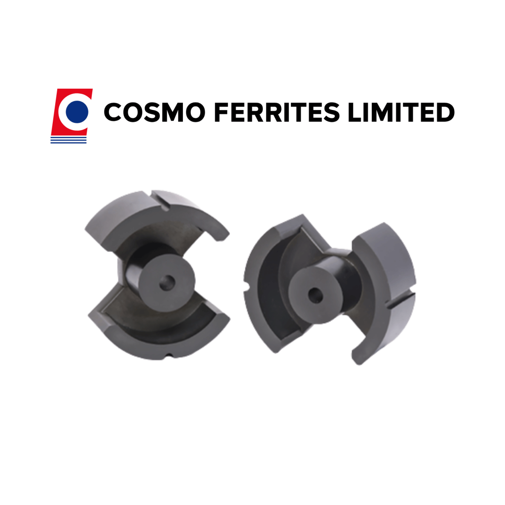 Cosmo ferrites logo with ferrites underneath