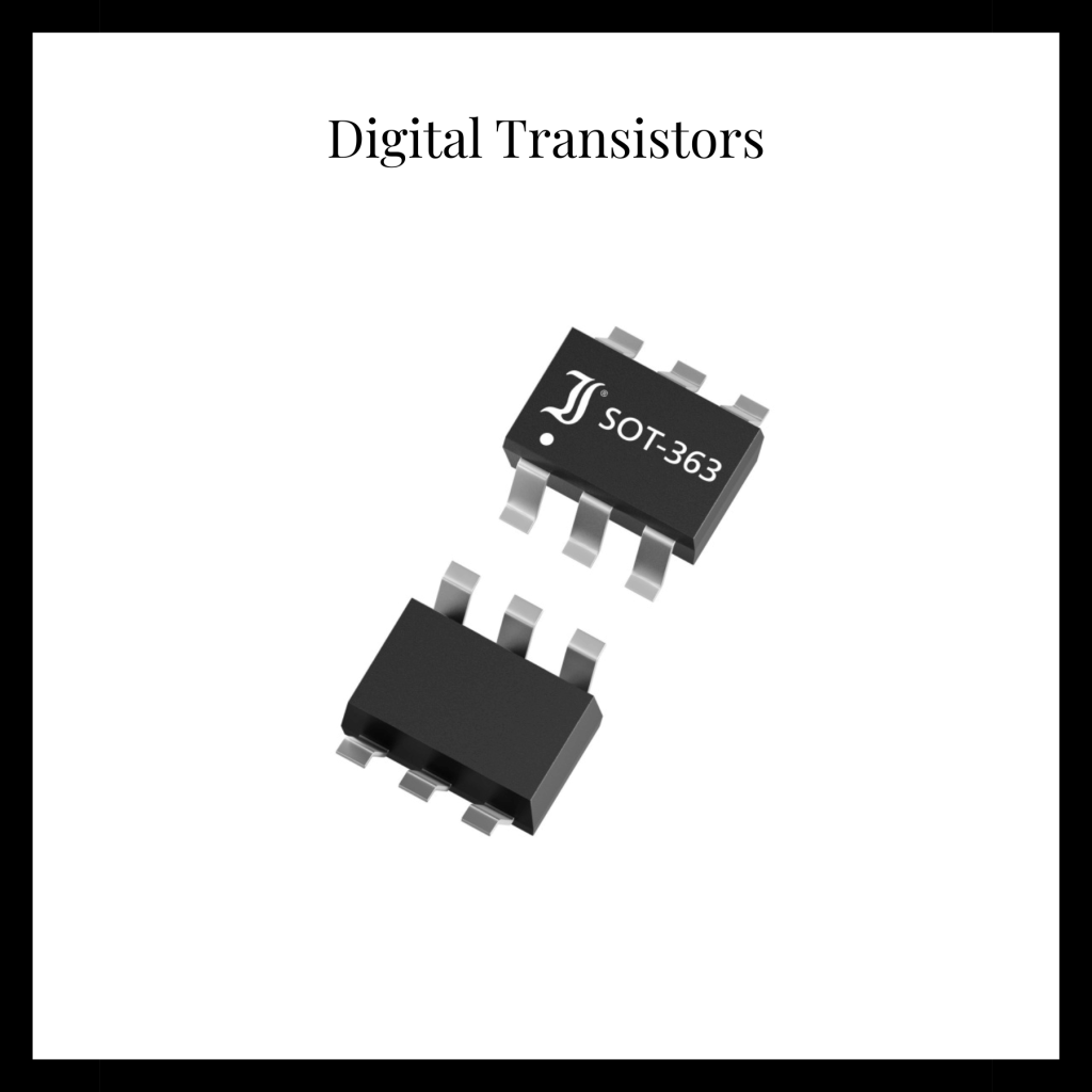 Diotec digital transistors white background with black border
