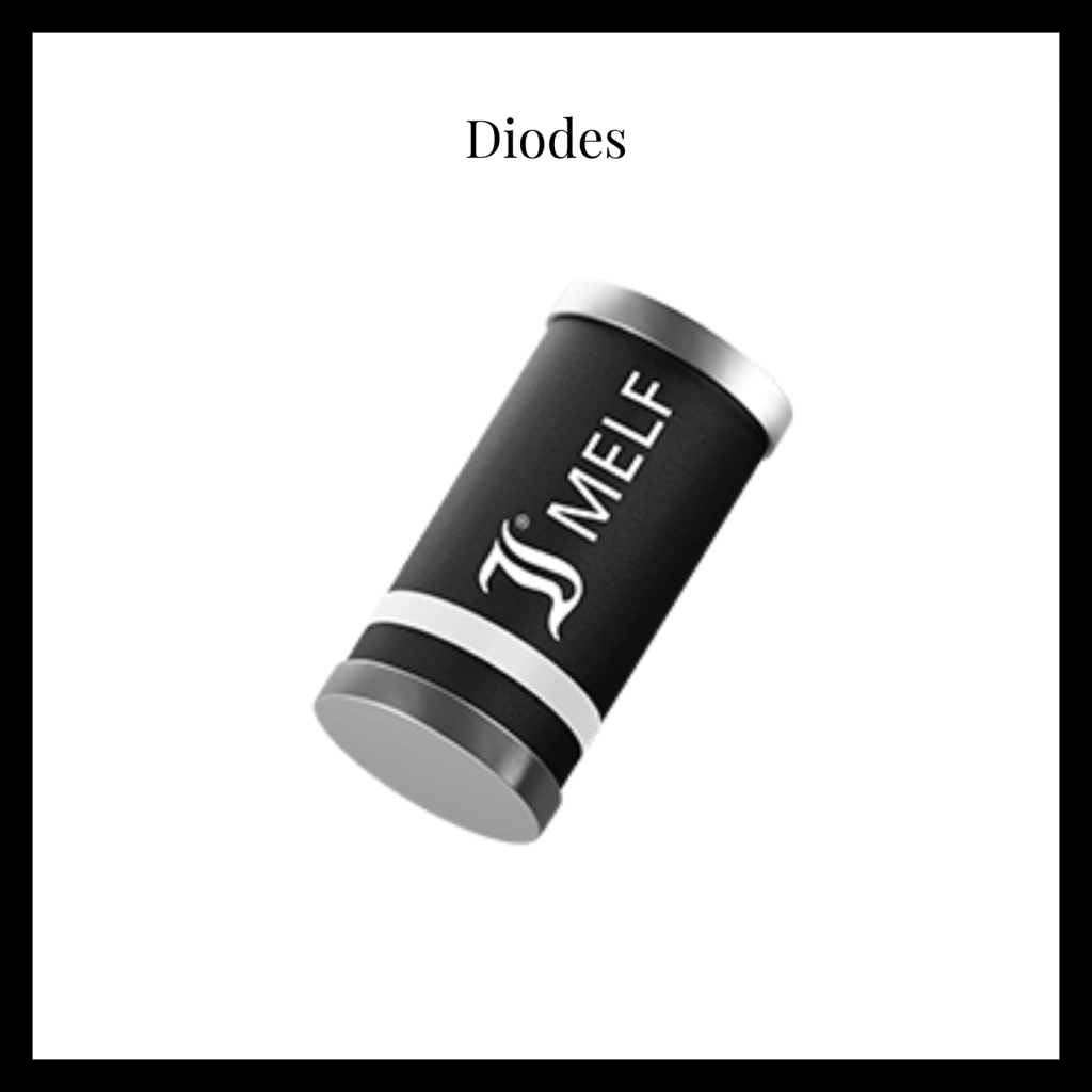 Diotec diodes melf white background black border
