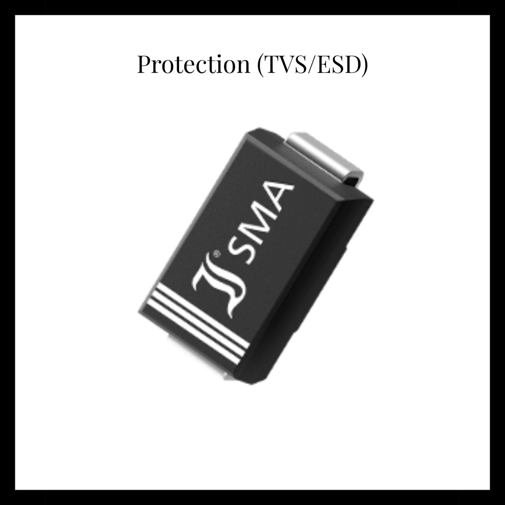 Diotec sma protection tvs esd white background black border