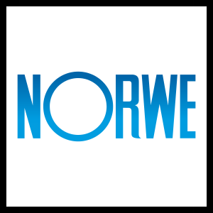norwe logo inside white box with black border