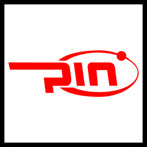 pinshine logo in white box with black border