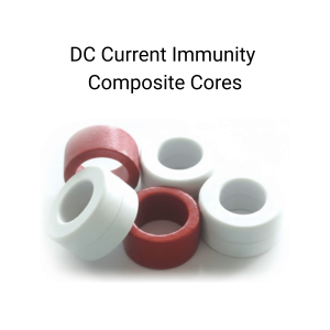 DC current immunity composite cores with red and white cores below