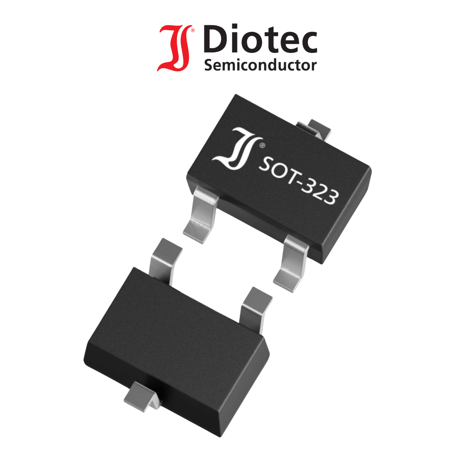 diotec semiconductor logo with sot 323 mosfet