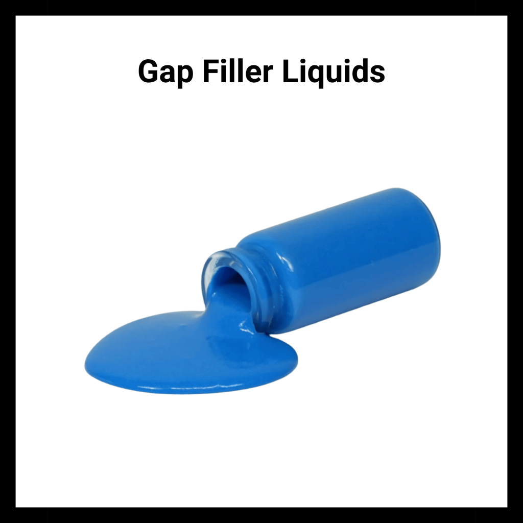 kerafol gap filler liquid blue with black background