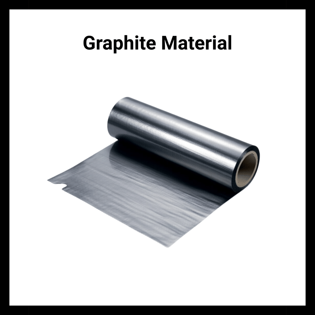 kerafol graphite material roll with black border