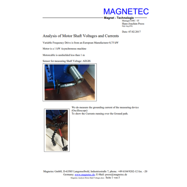 analysis of motor shaft voltages and currents front image