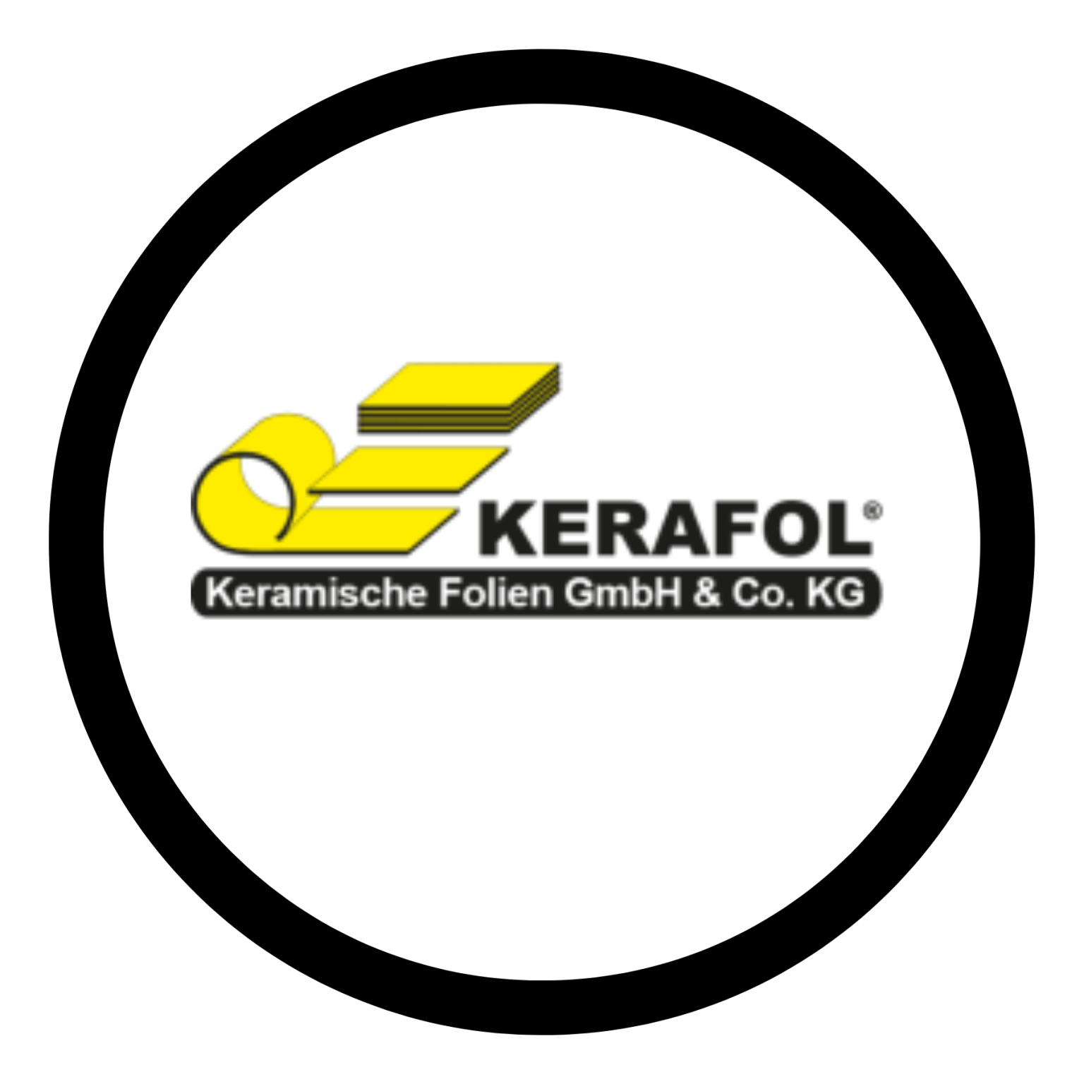 kerafol logo in a circle