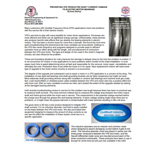 preventing vfd produced shaft current damage front image