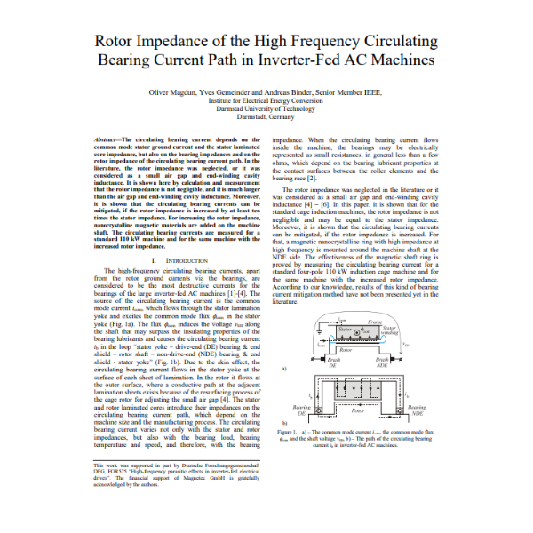 rotor impedance front image white paper